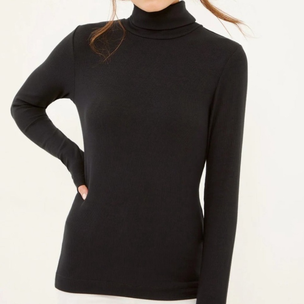 NWOT Three Dots Black Ribbed Top